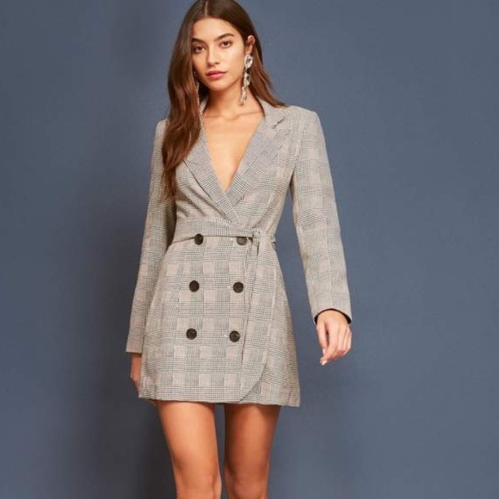 Reformation double breasted blazer dress
